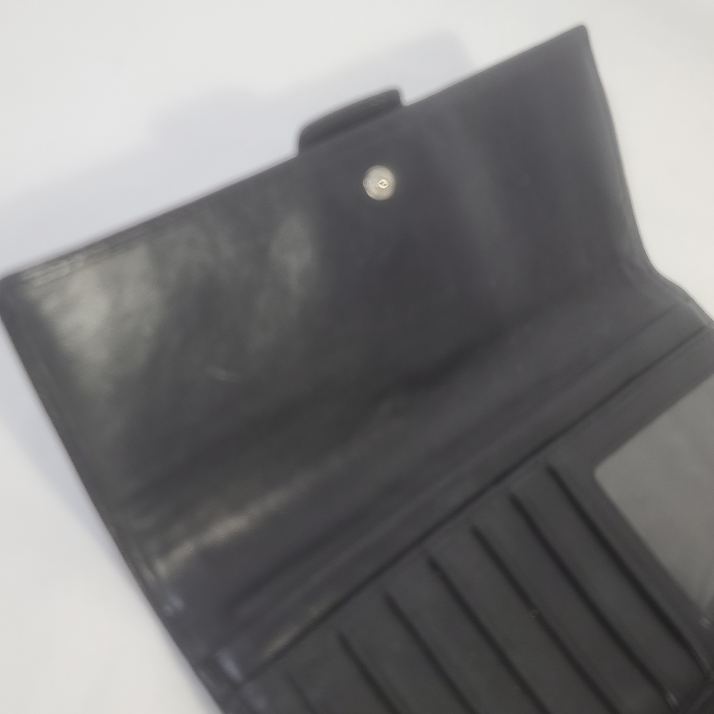 Coach Hampton Signature Black Buckle Wallet - Picture 7 of 14